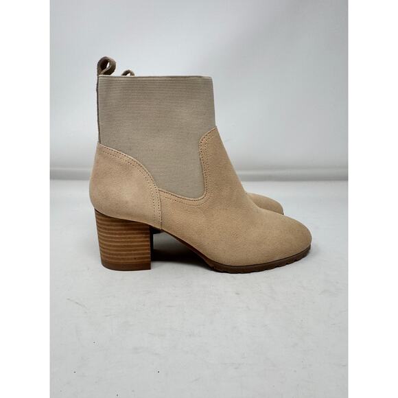 Brand New Violet & Red Women's 8 Tan Loaded Knit Cuff Booties Boots - Picture 6 of 10